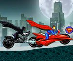 Superman and Batman Motor Racing